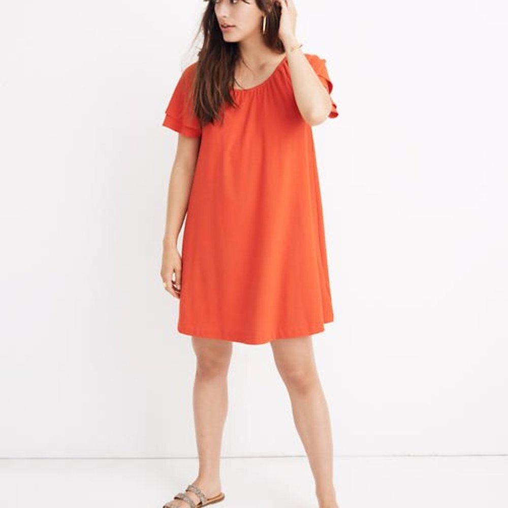 Madewell Texture & Thread Tiered-Sleeve Dress